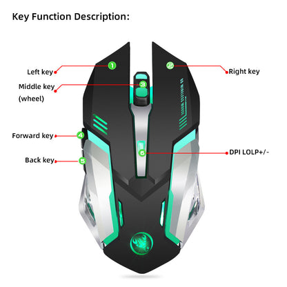 Wireless 2.4G Gaming Mouse – 2400 DPI