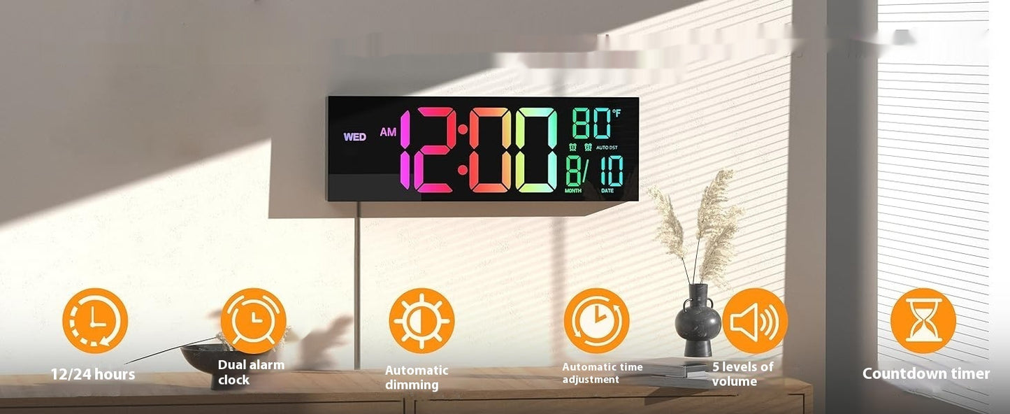Large LED Digital Wall Clock