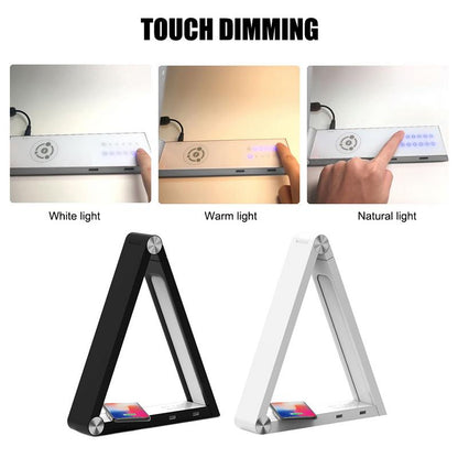 LED Triangle Desk Lamp with Wireless Charging